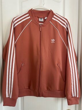adidas Dusty Rose Trefoil Zip-Up Track Jacket